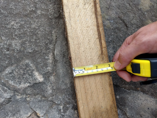 Measure Wood for DIY Garden Trellis