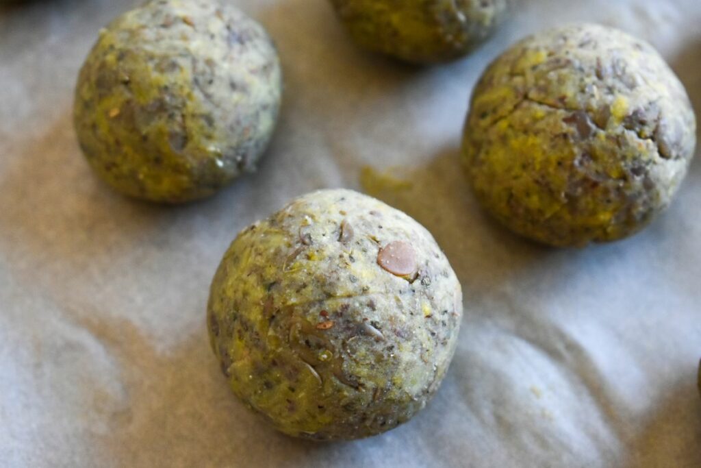 Formed Vegan Meatballs