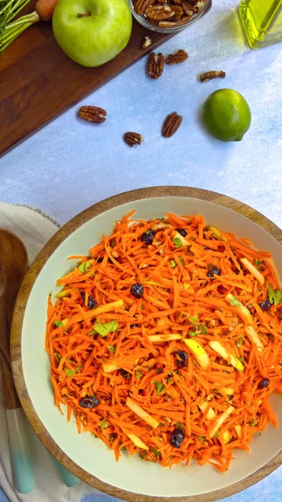 Carrot Slaw with Apples and Pecans